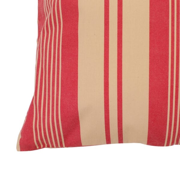 Cuscino in cotone rosso e beige