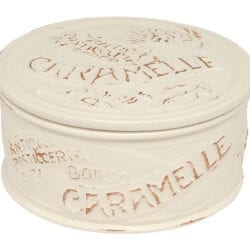 Scatola caramelle in ceramica – Bianco