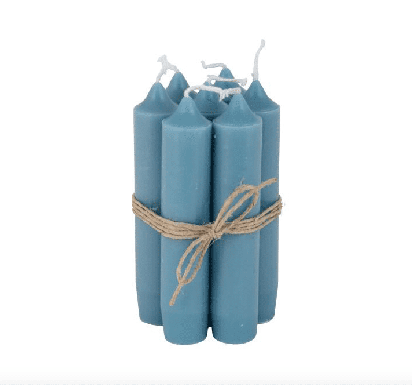 Set 6 candele corte – Blu petrolio