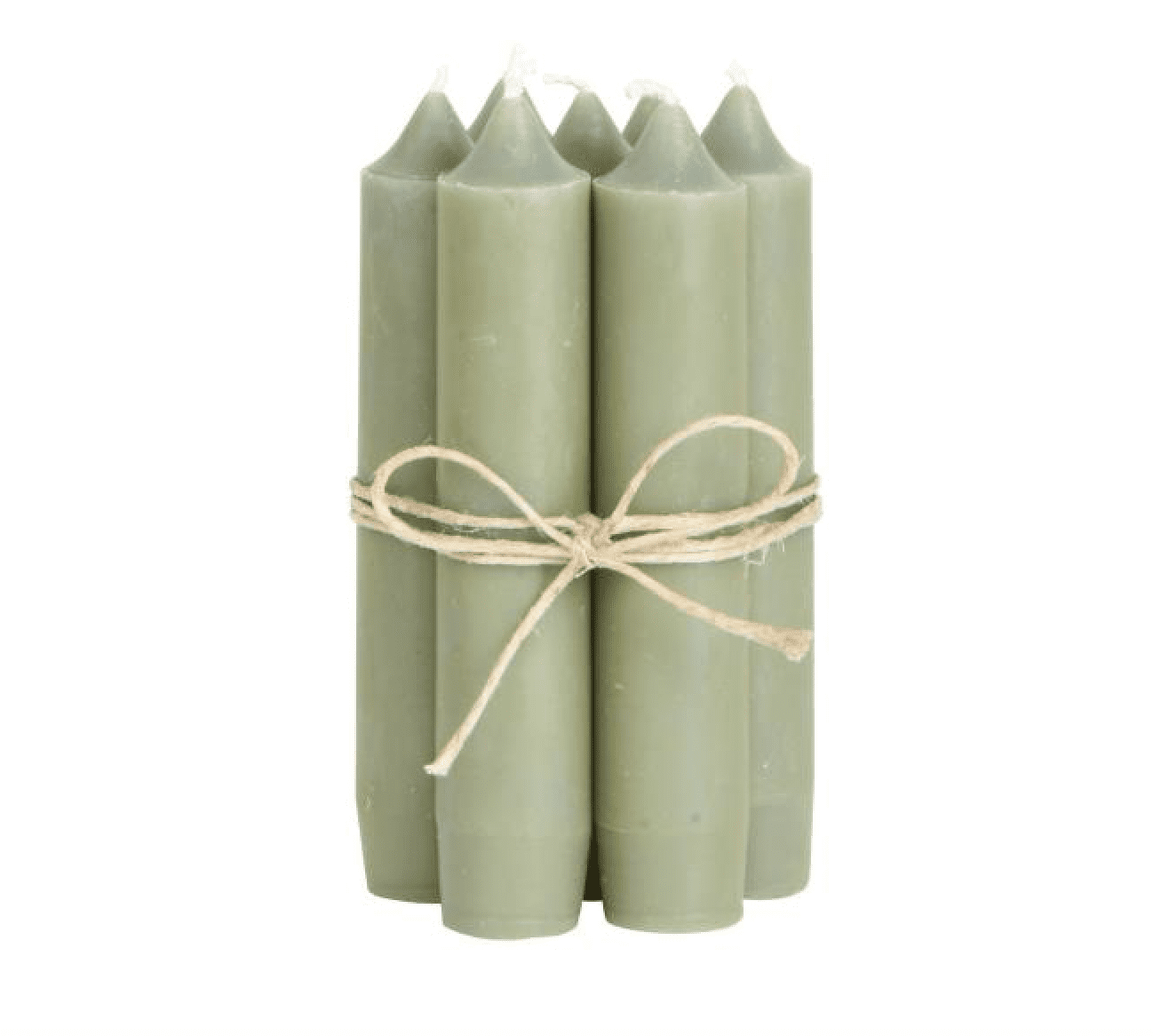 Set 6 candele corte – Verde tiglio