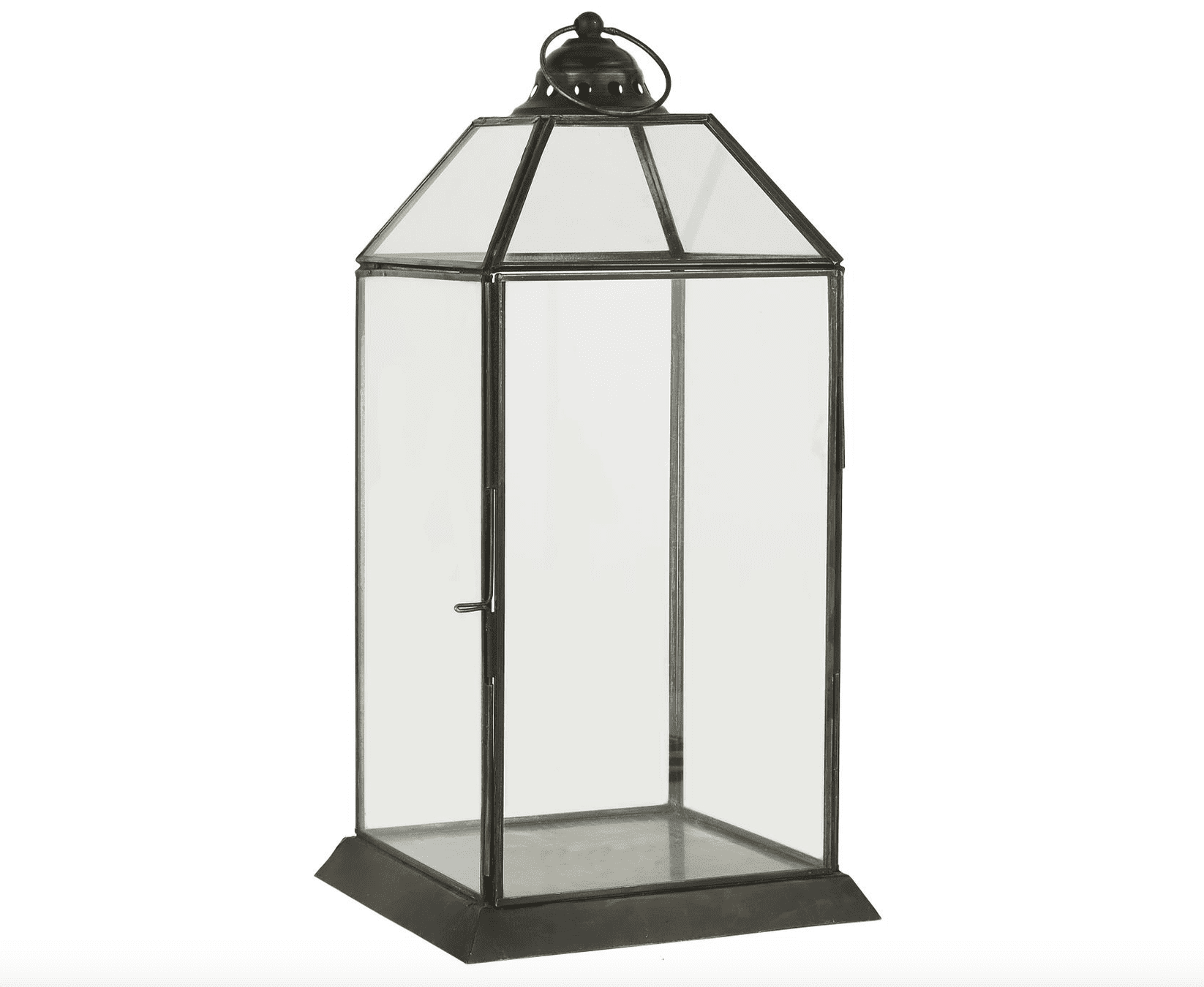 Lanterna con fondo inclinato e piano in vetro