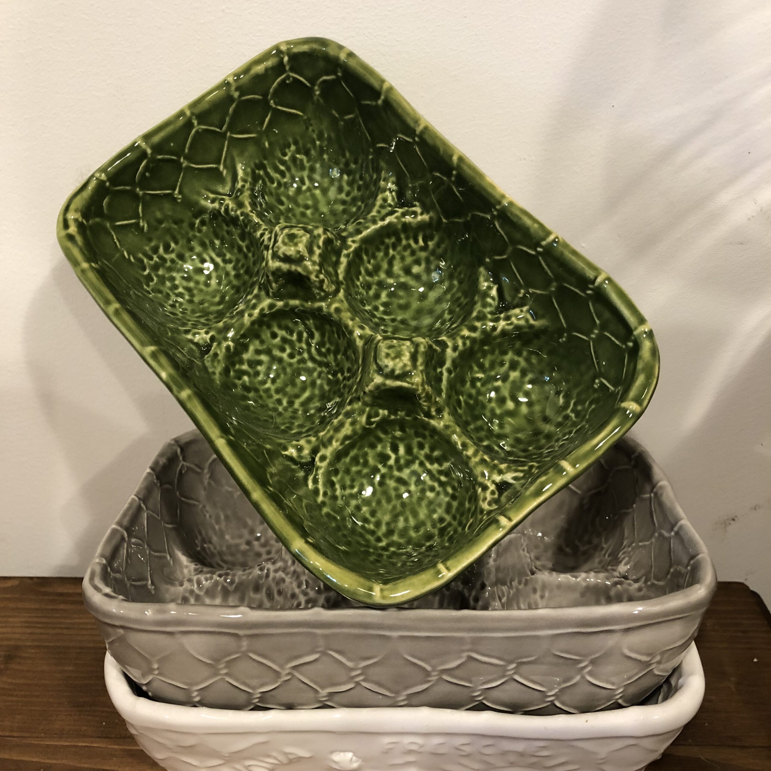 Porta uova in ceramica – Verde