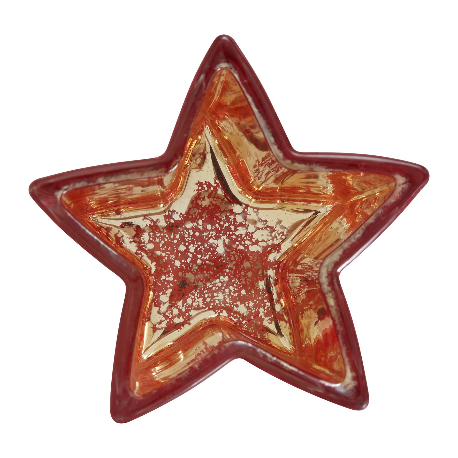 Porta candela medio a forma di stella – Rossa