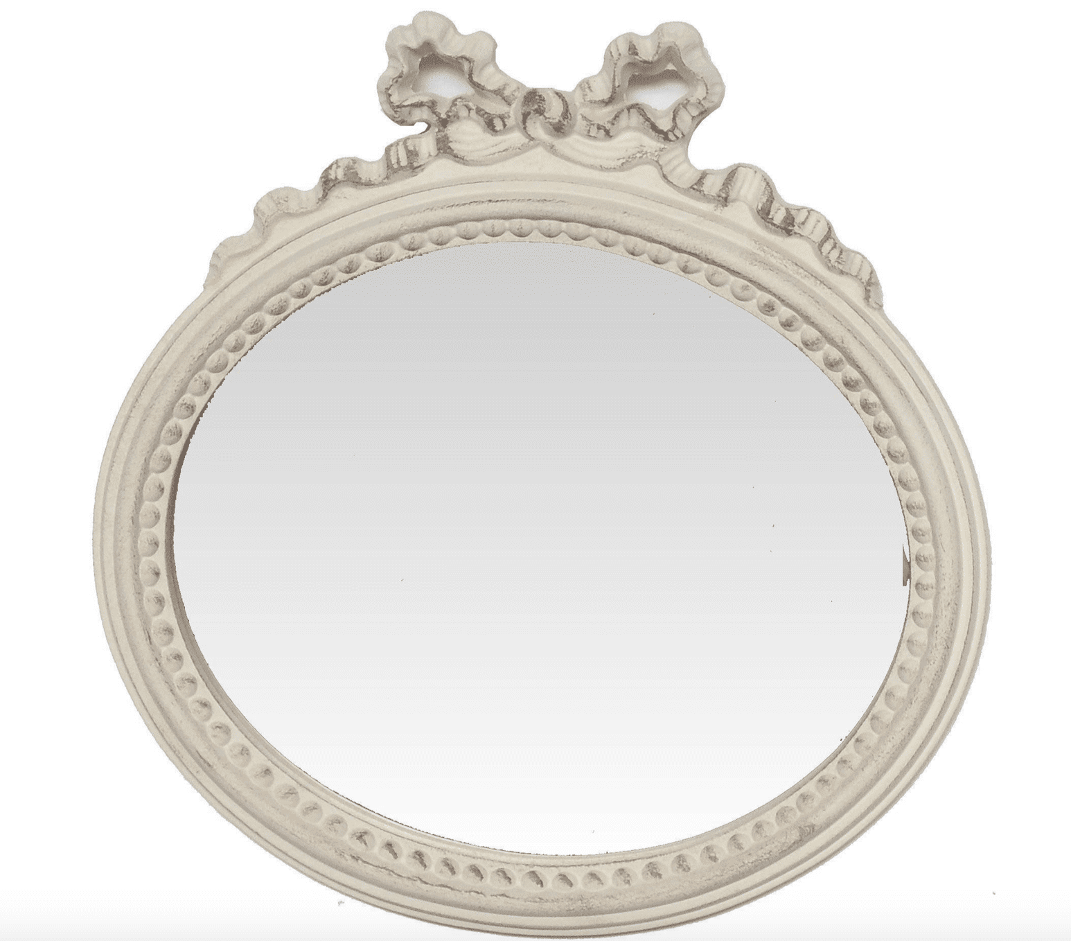Specchio ovale con fiocco
