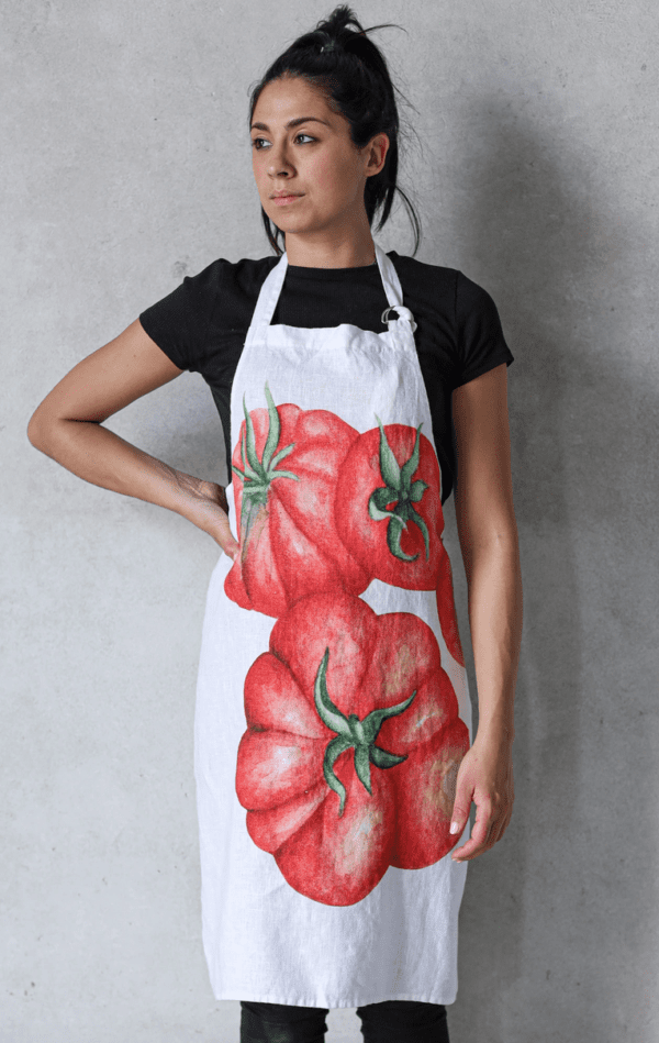 Grembiule in lino – Pomodori