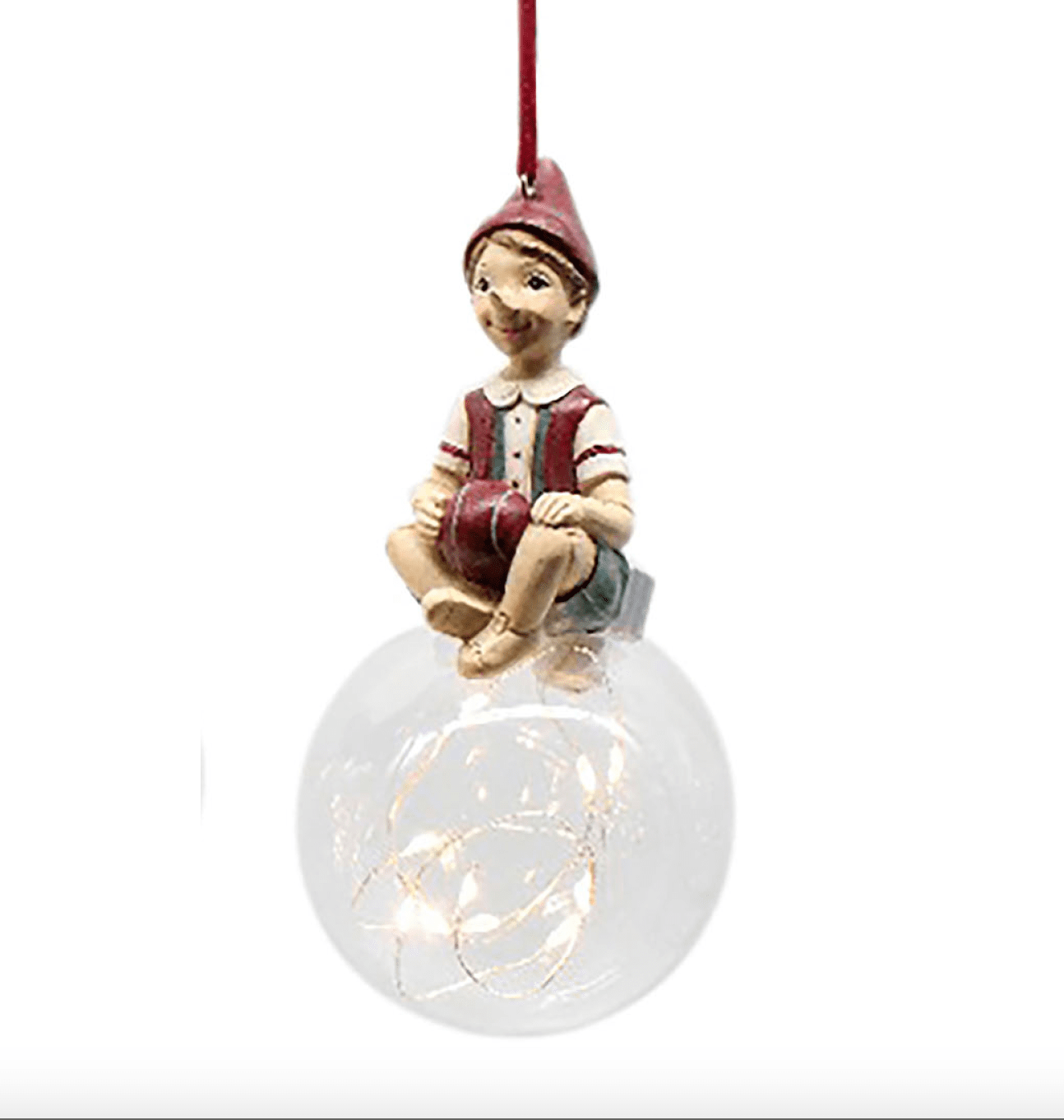 Palla di Natale con led – Pinocchio