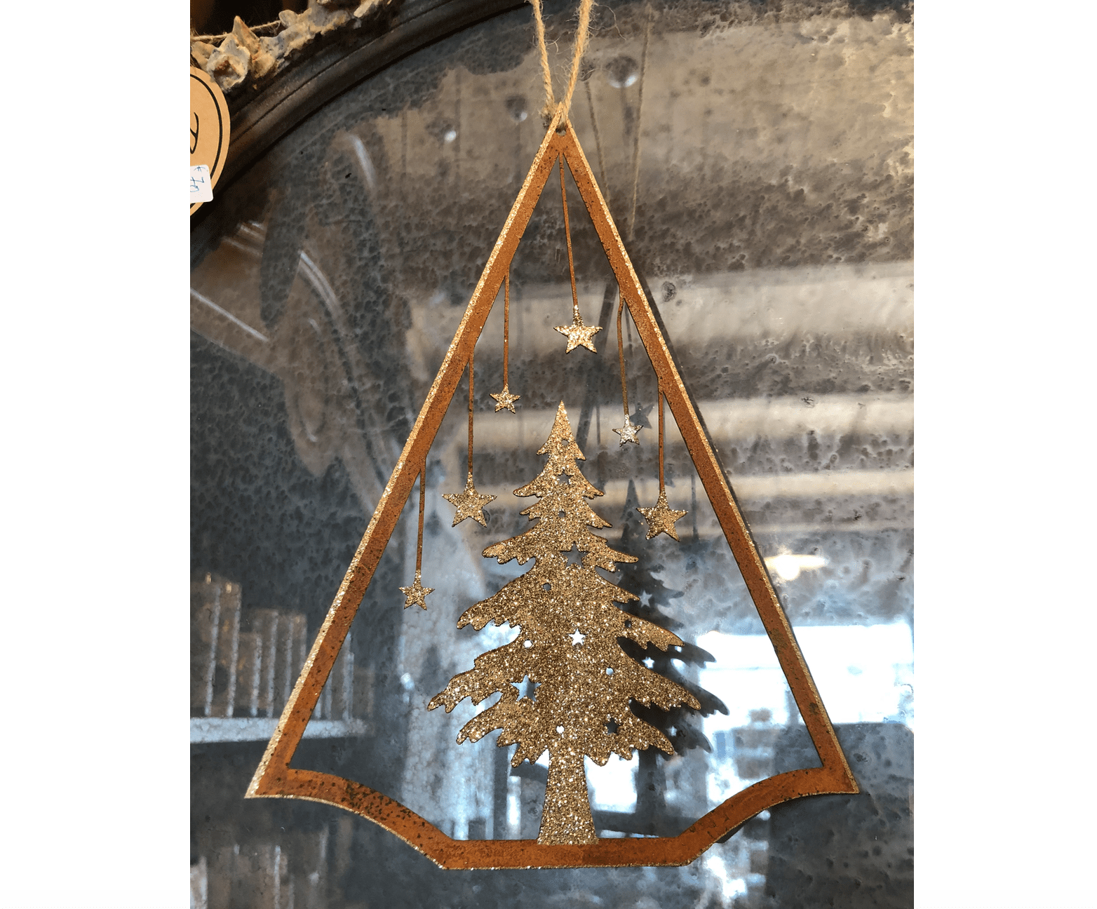 Addobbo dorato con Albero di Natale – Grande