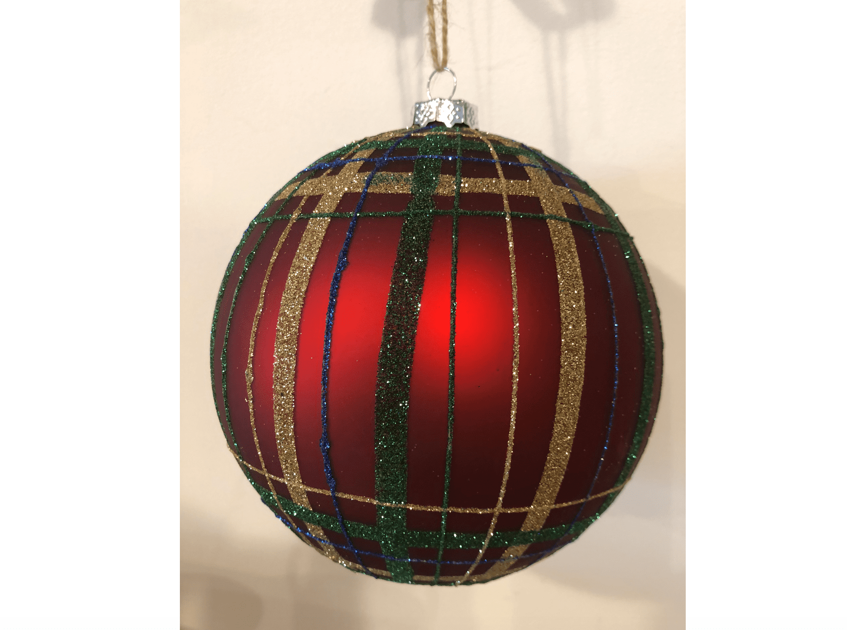 Grande palla di Natale in tartan