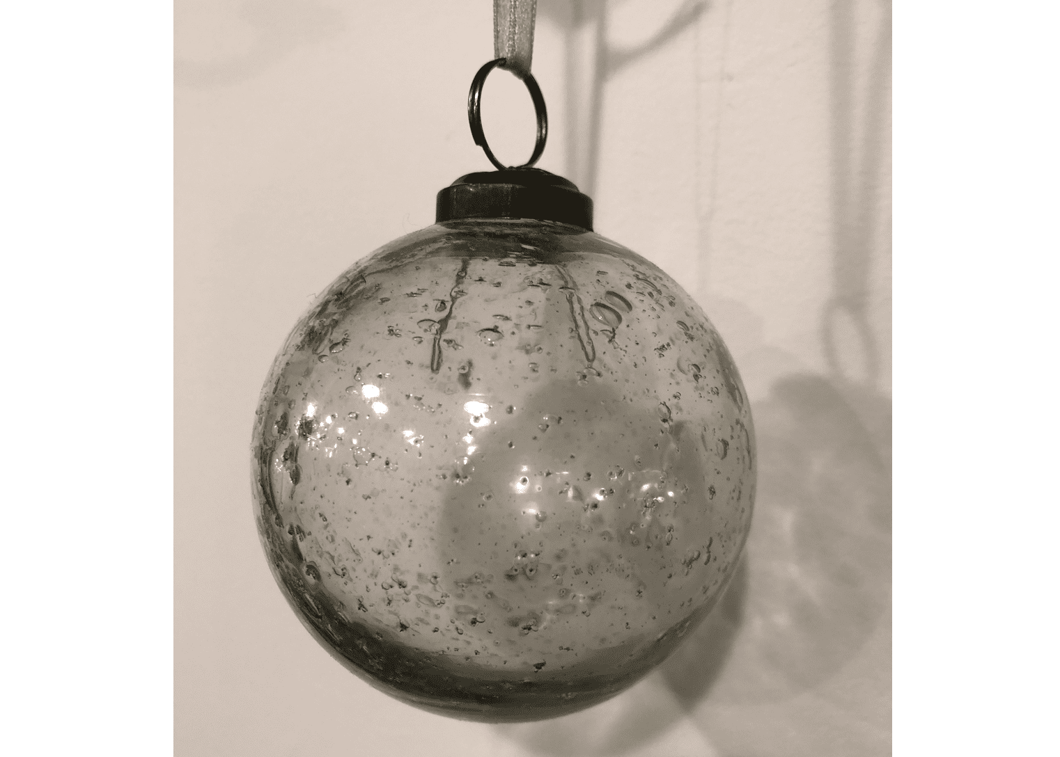 Piccola palla di Natale con bolle – Trasparente