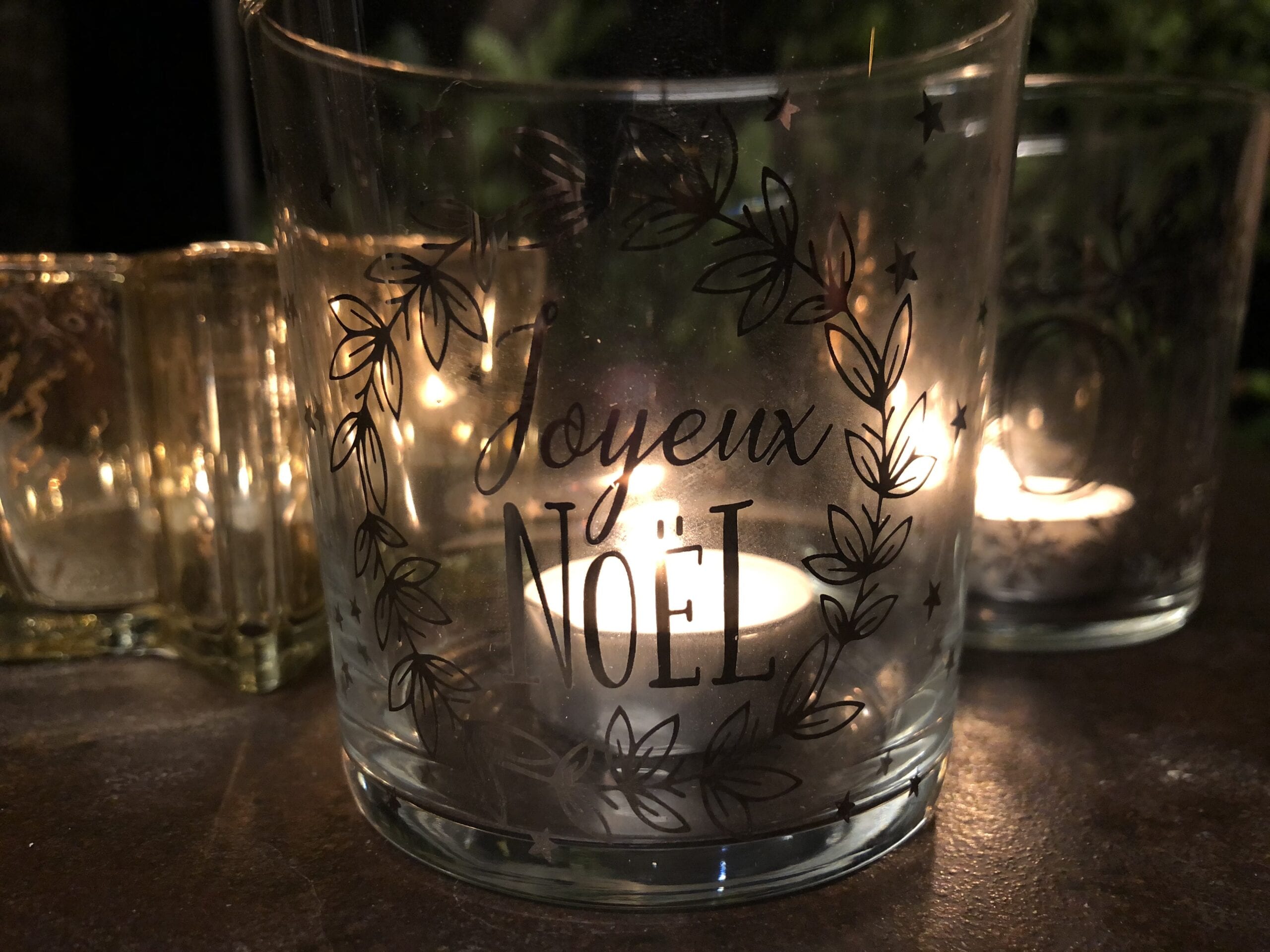 Bicchiere-Porta candela – Joyeux Noël