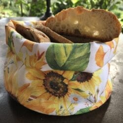 Porta pane in cotone – Girasole