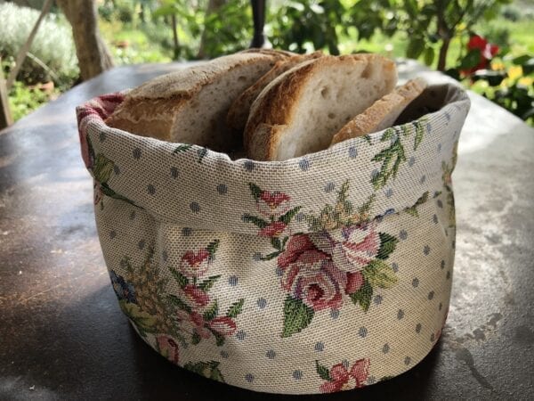 Porta pane in gobelin – Rosa