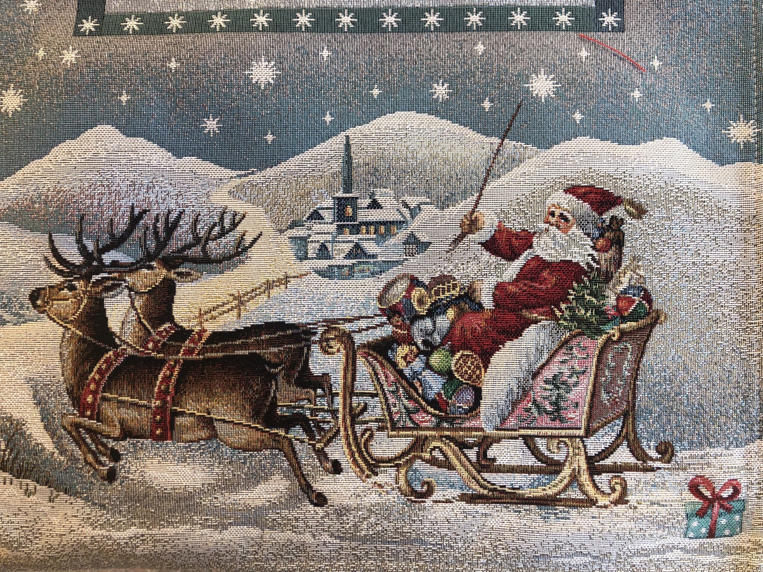 Runner in gobelin 135×45 – Slitta di Babbo Natale