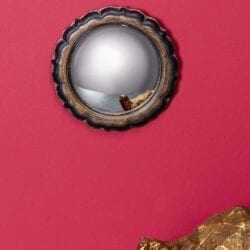 Specchio “Occhio di Strega” con bordo fiorito