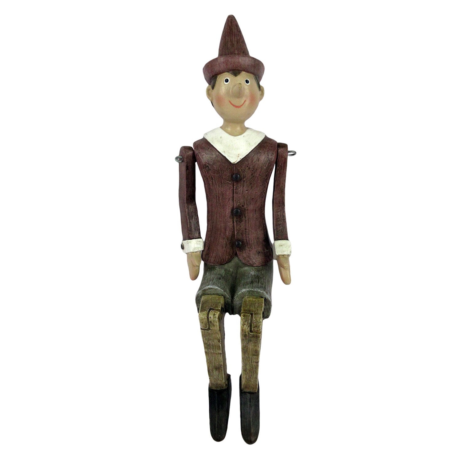 Pinocchio con ginocchia pieghevoli in legno