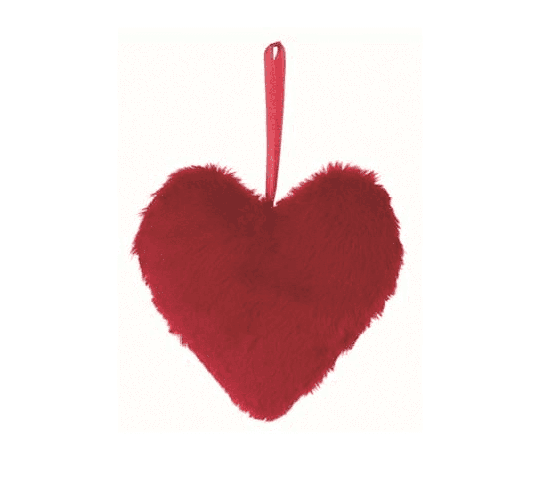 Decorazione a forma di cuore in pile – Rosso