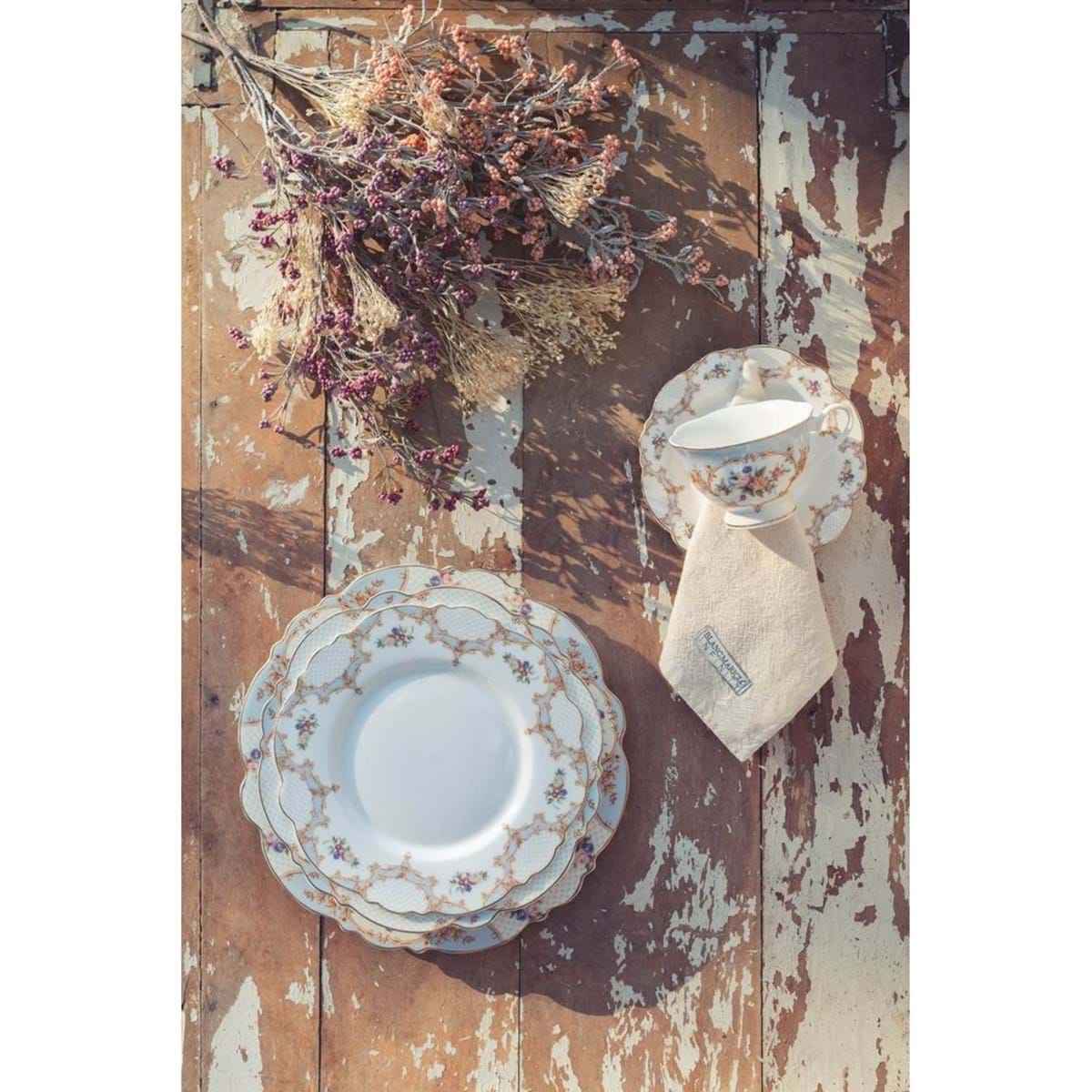Piatto dessert in porcellana – Floreale