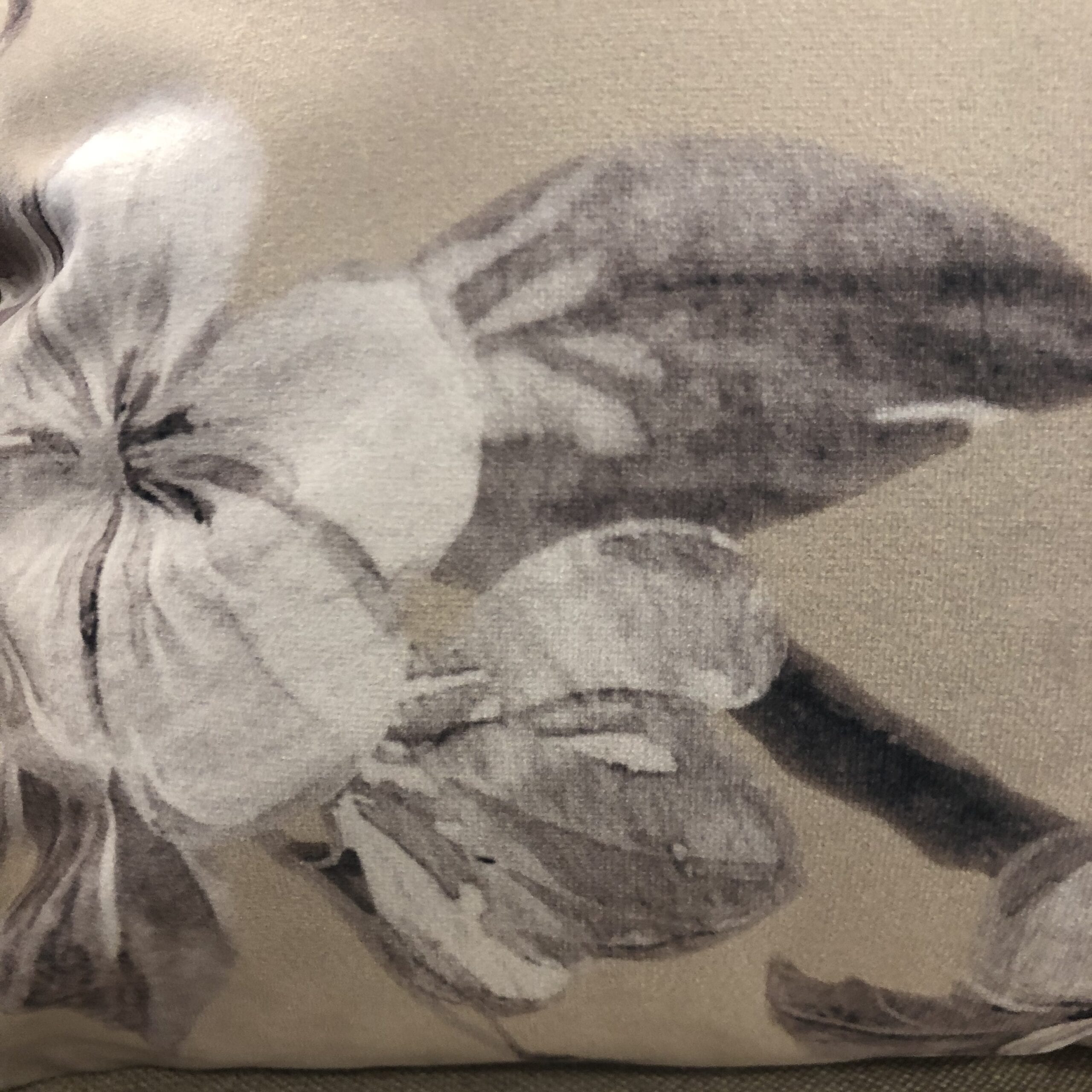 Cuscino rettangolare floreale – Lino