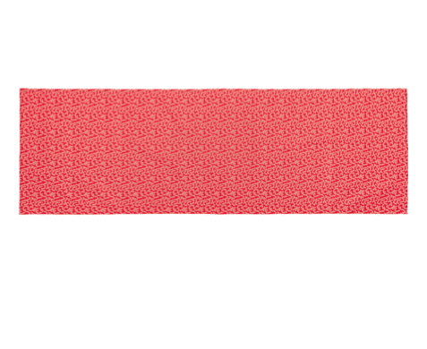 Runner in cotone – Rosso con decori