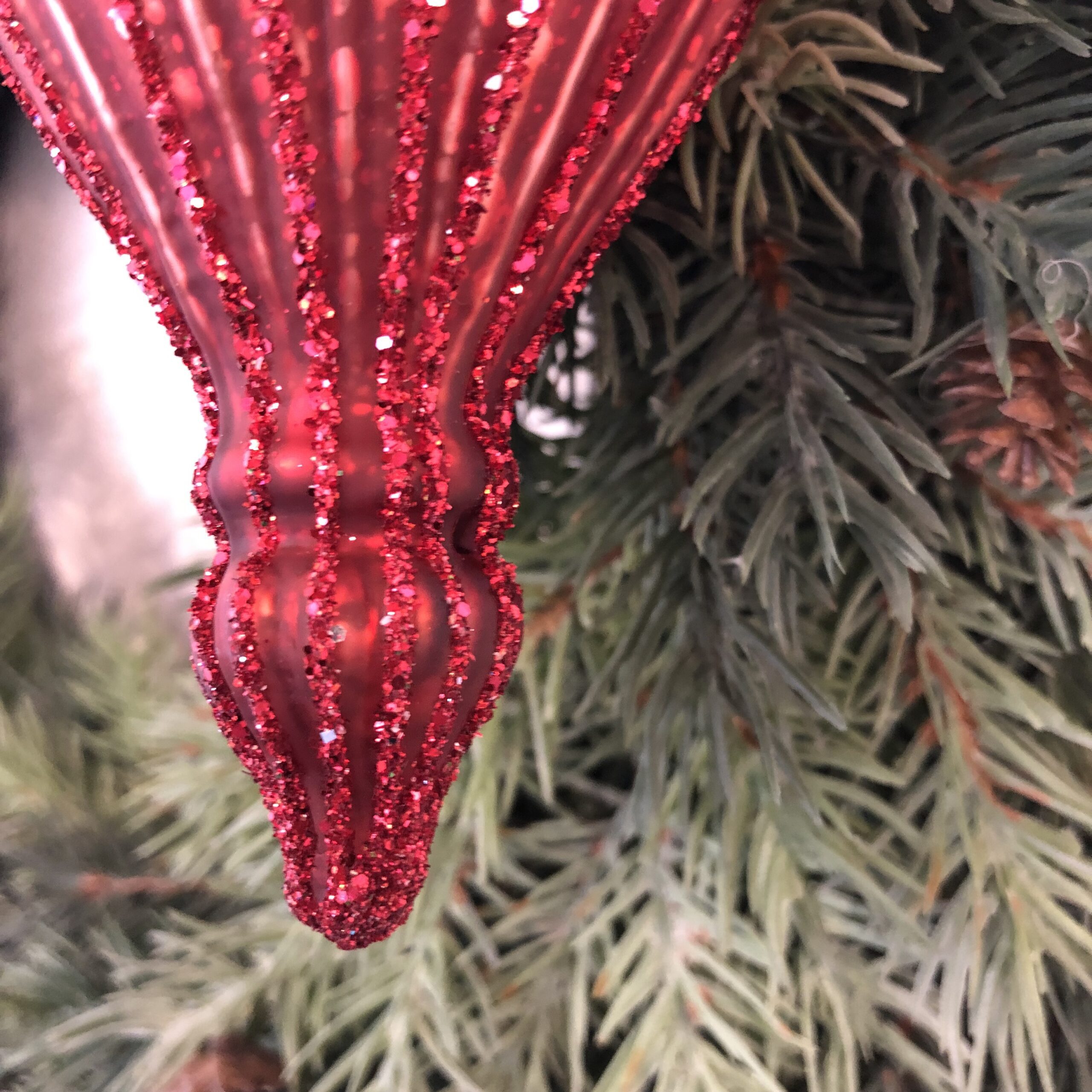 Pallina di Natale in vetro rossa