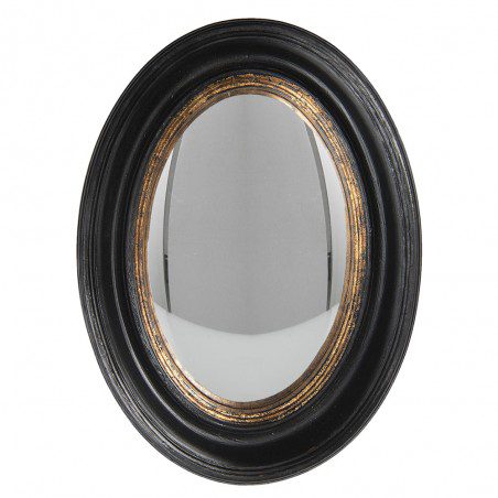 Specchio  “Occhio di Strega” nero ,oro antico Ovale