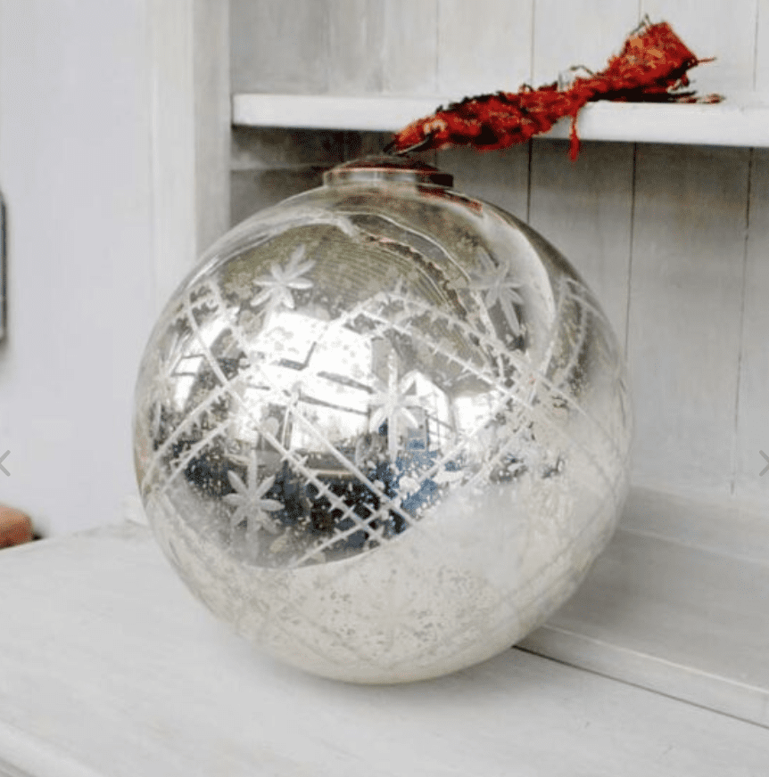 Palla gigante in vetro specchio – Argentata