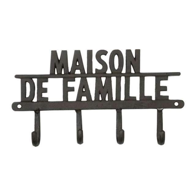 Gancio ” MAISON DE FAMILLE” in ghisa